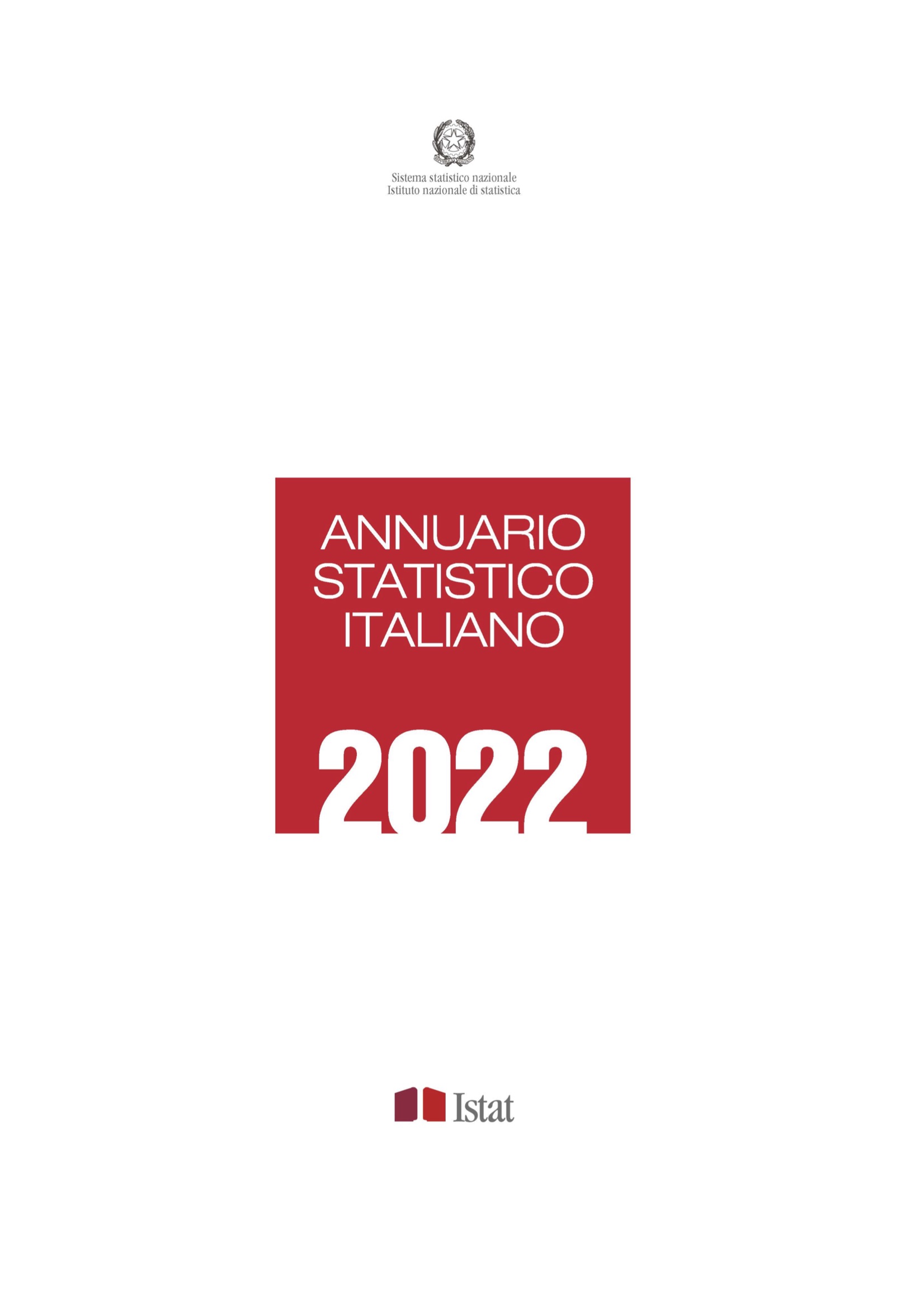 COPERTINA ANNUARIO STATISTICO 2022