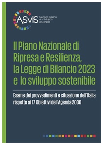 Copertina Rapporto ASVIS Il PNRR La legge di Bilancio 2023 e lo sviluppo sostenibile 