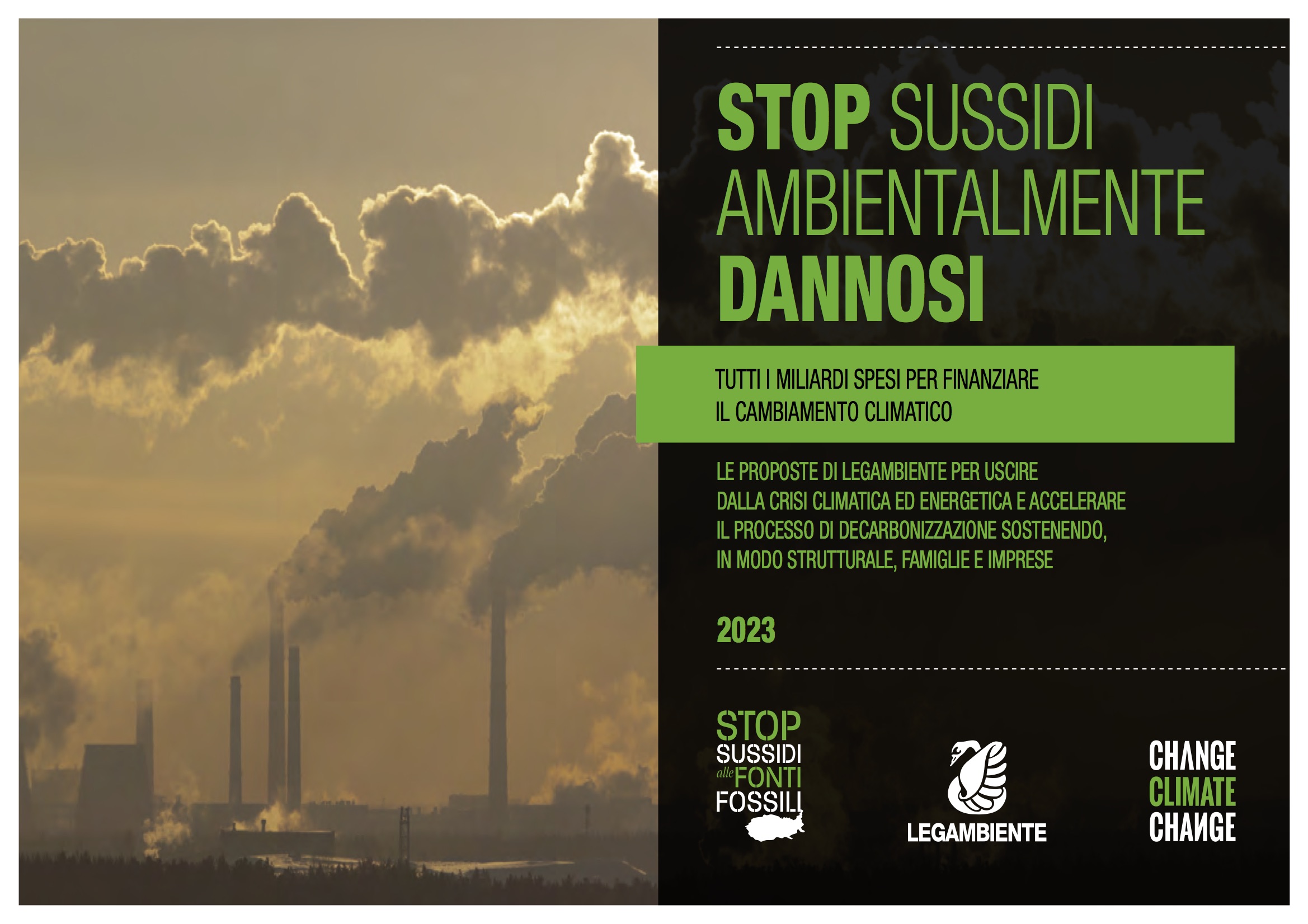 Copertina report Legambiente Stop sussidi ambientali dannosi