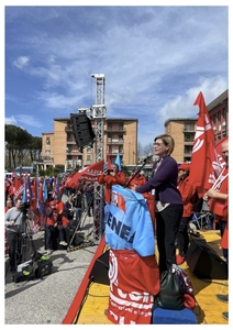 Foto Muroni manifestazione 1 aprile Napoli