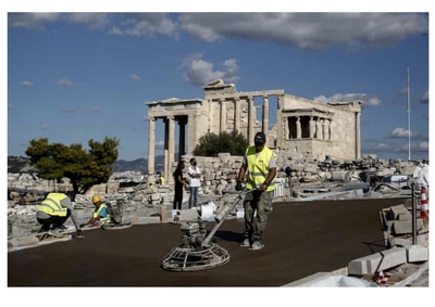 Foto asfaltatura acropoli Atene
