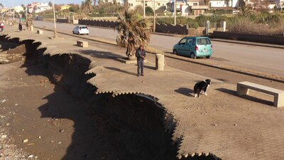 Foto erosione spiaggia a Messina