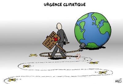 Immagine emergenza climatica in francese 