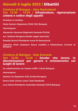 Locandina ManiFesta Bologna 5 9 2023