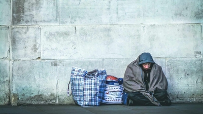 foto senzatetto a Roma
