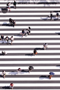 foto strisce pedonali a Tokyo 