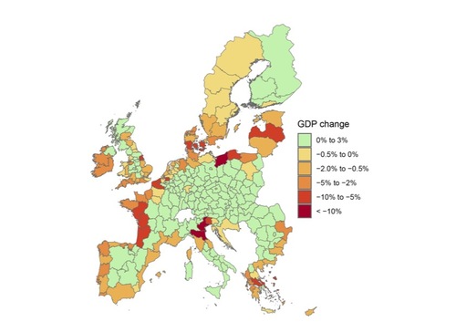 infografica Impatto innalzamento mari GDP change